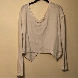 Long sleeve white shirt.
